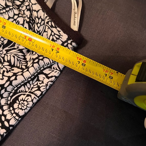 Tommy Bahama Maxi Tropical Black & White High Neck Dress Size Small Petite - Picture 5 of 6